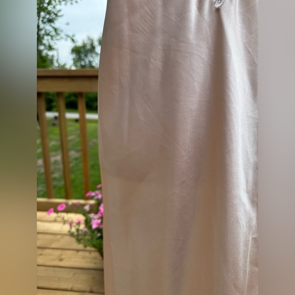 California  Dynasty vintage nude bridal lingerie full slip and robe with lace M - Picture 14 of 16